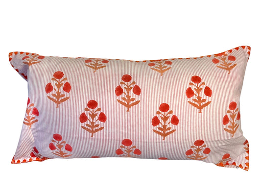 Lucy Coral Bolster Pillow