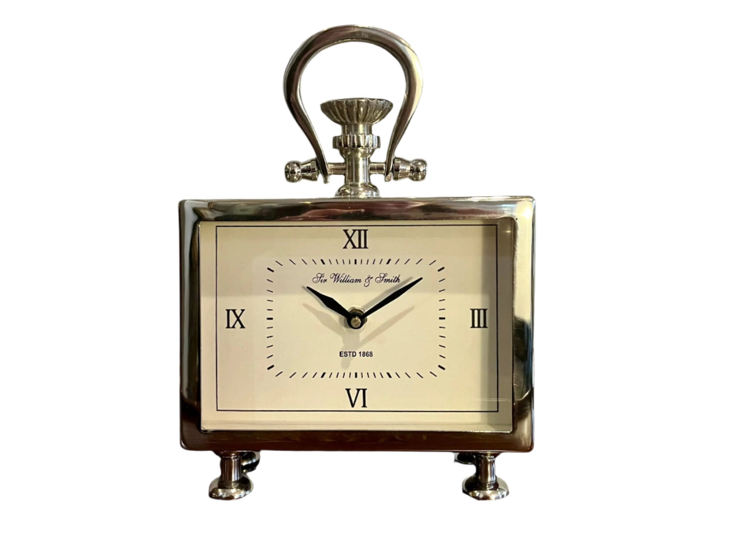 Small Nickel Rectangular Clock