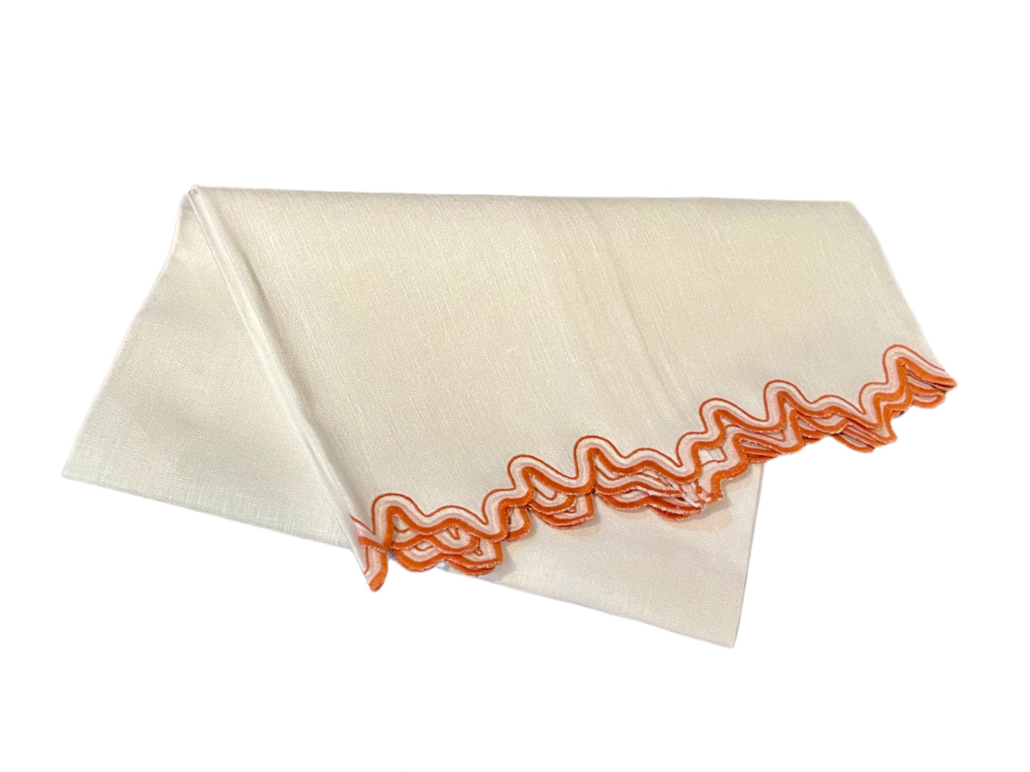 Waves Guest Towel, carnelian