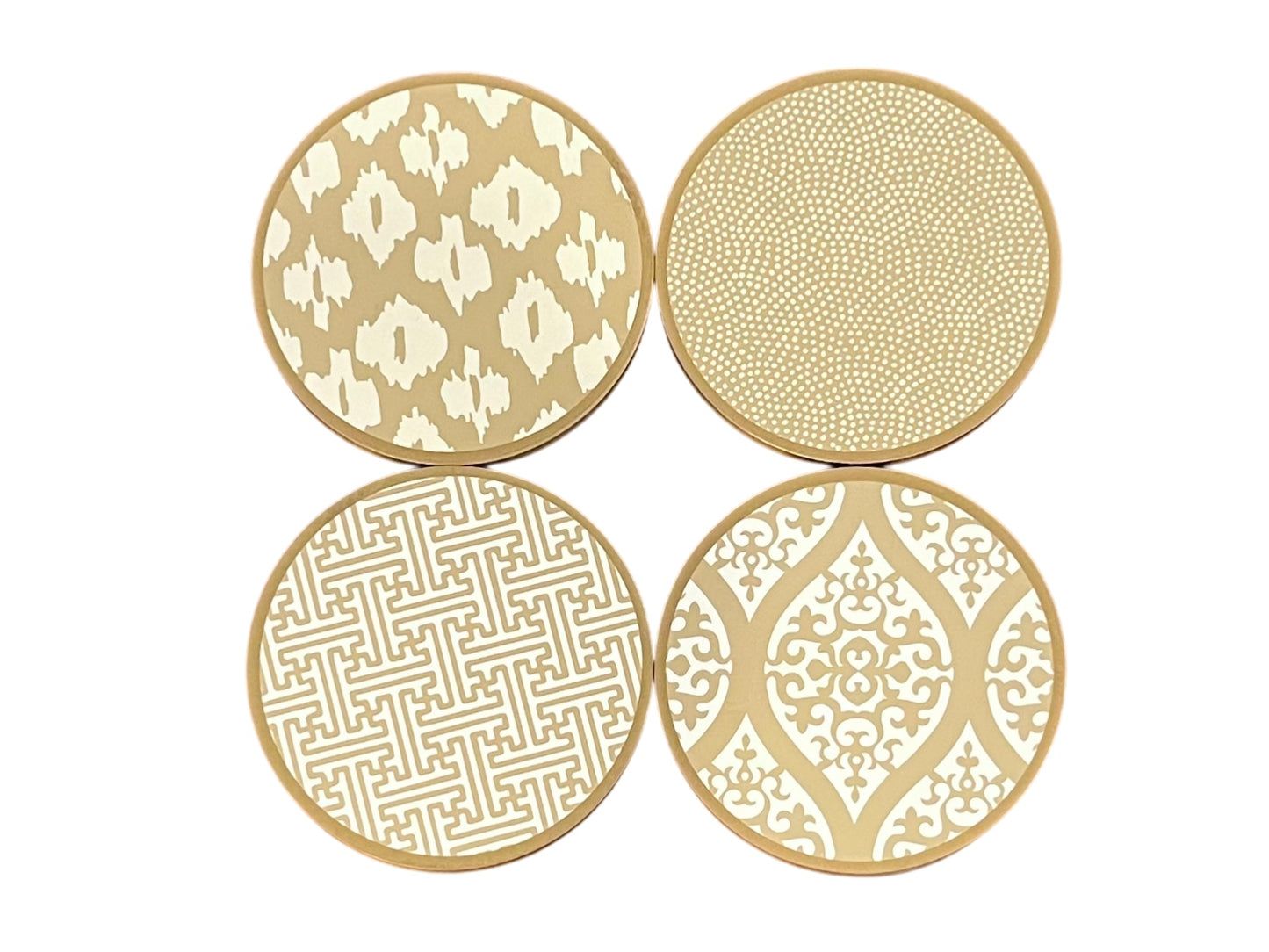 Set of 4 coasters, latte