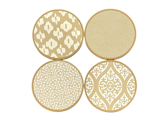 Set of 4 coasters, latte