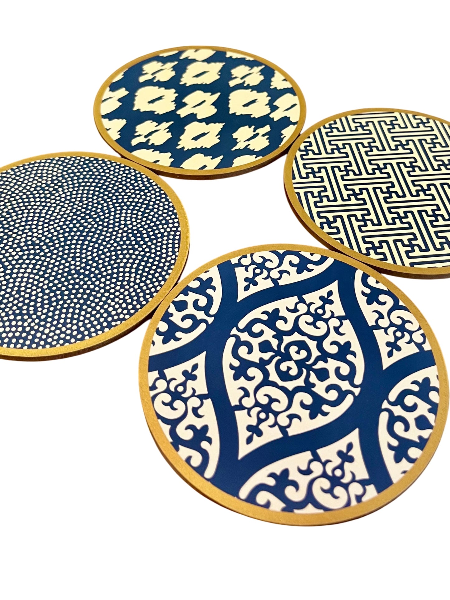 Set of 4 coasters, navy