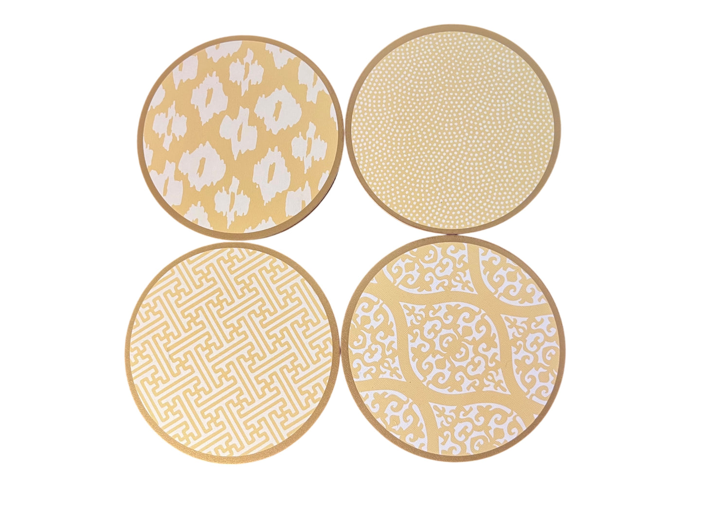 Set of 4 coasters, straw