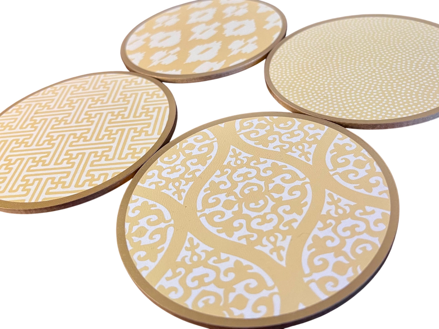 Set of 4 coasters, straw