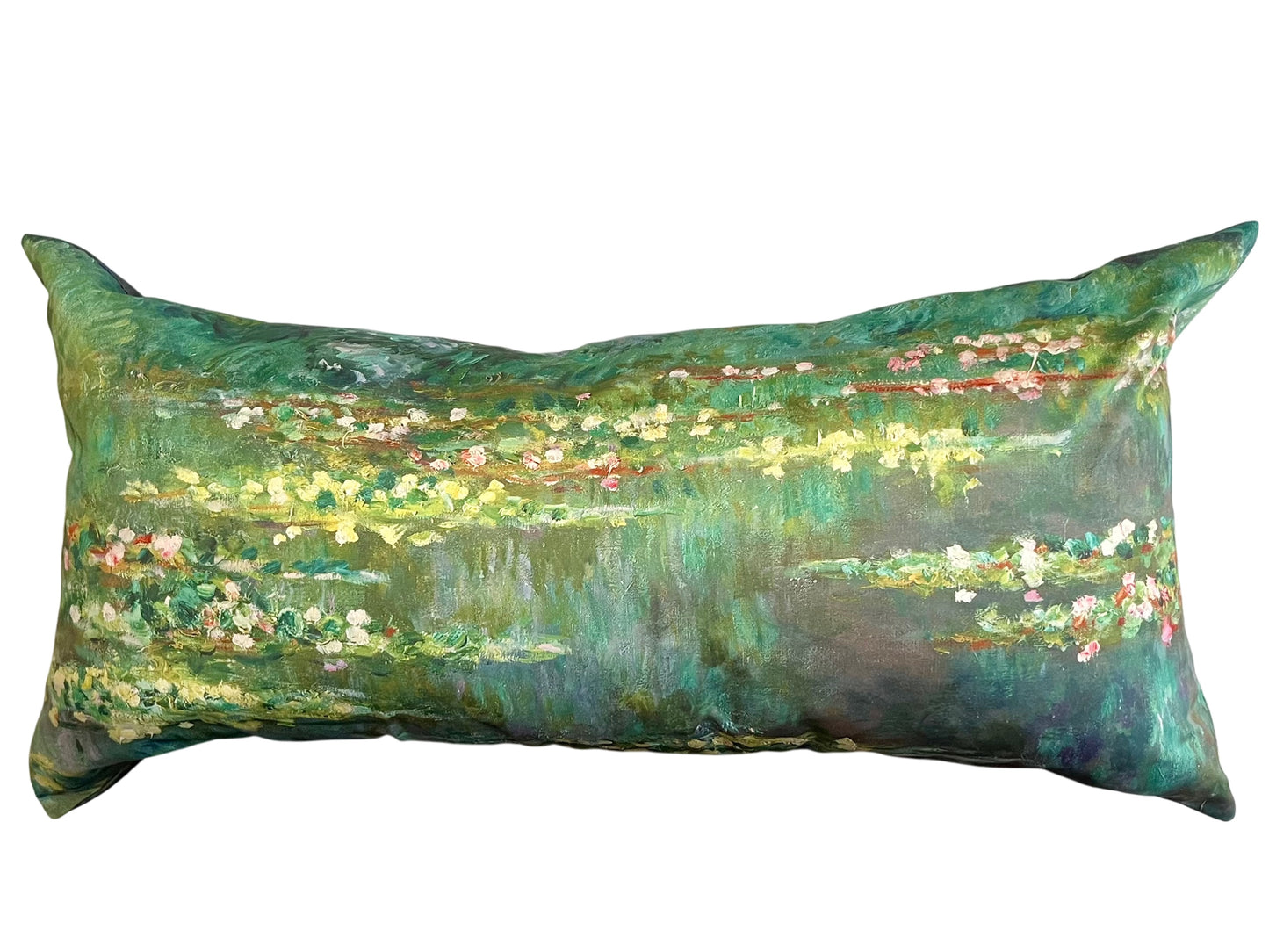 Satin Lumbar Pillow, Water Lilies