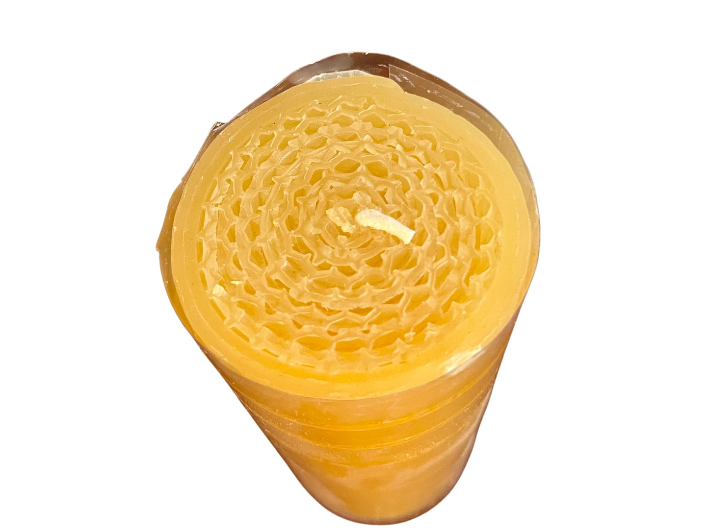 Striped Pillar Candle, gold