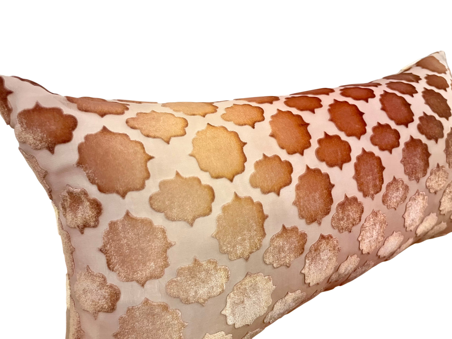 Velvet Lumbar Pillow, mango