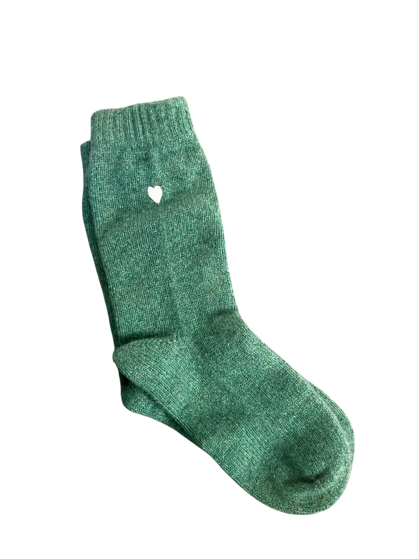 Heart Sleeping Socks, emerald