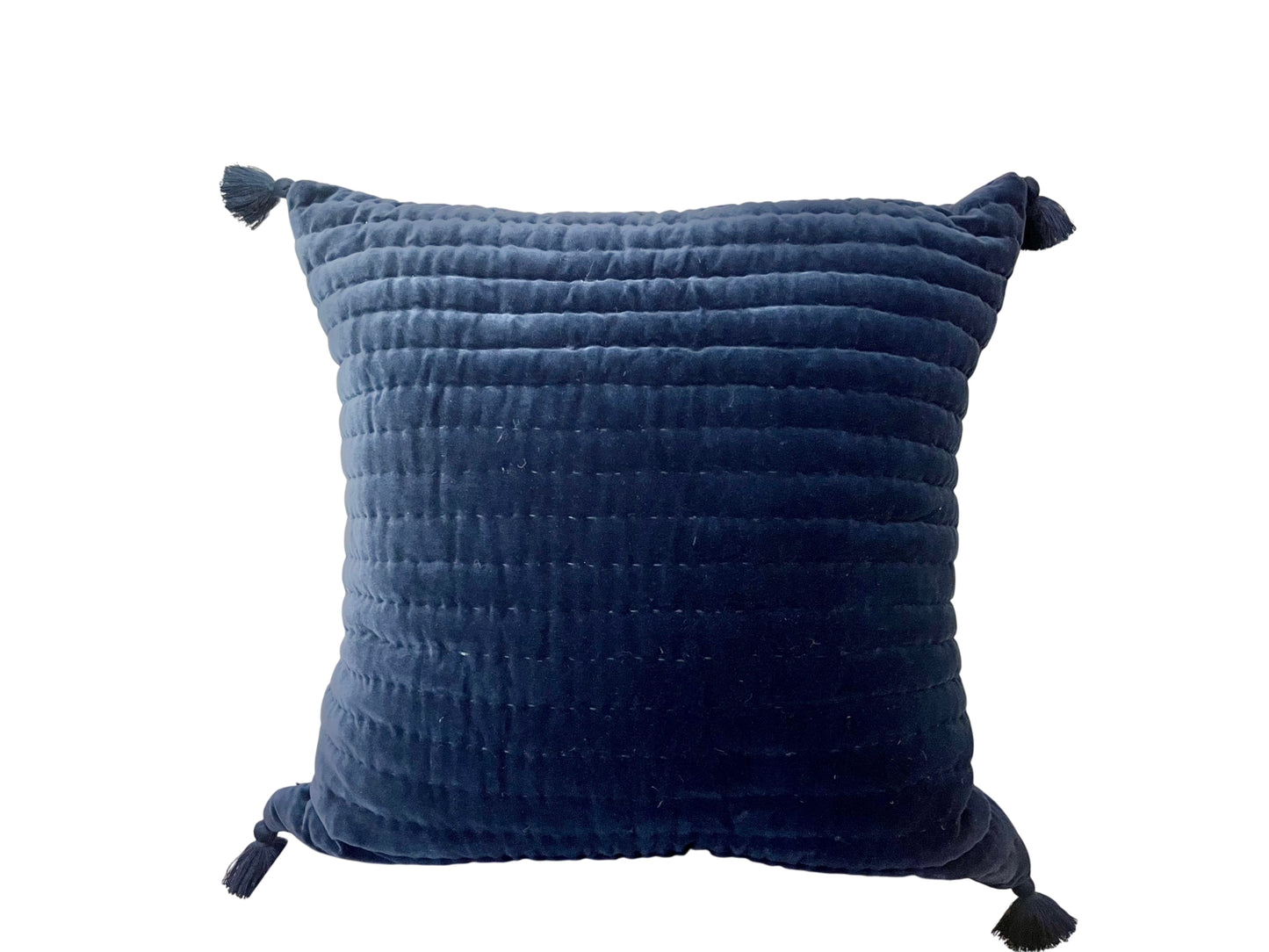 Velvet pillow, indigo