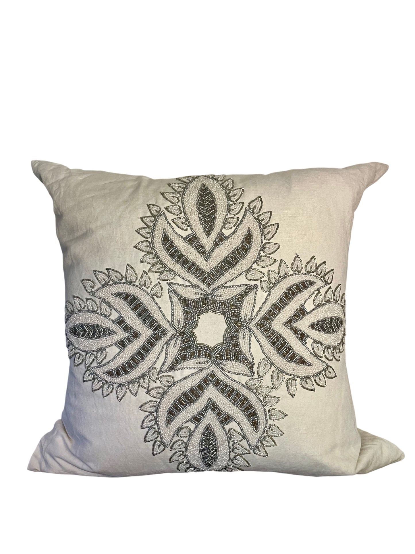 Beaded Verdin Pillow