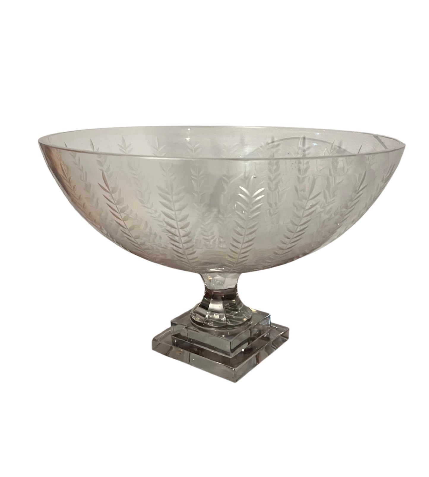 Etched Glass Bowl