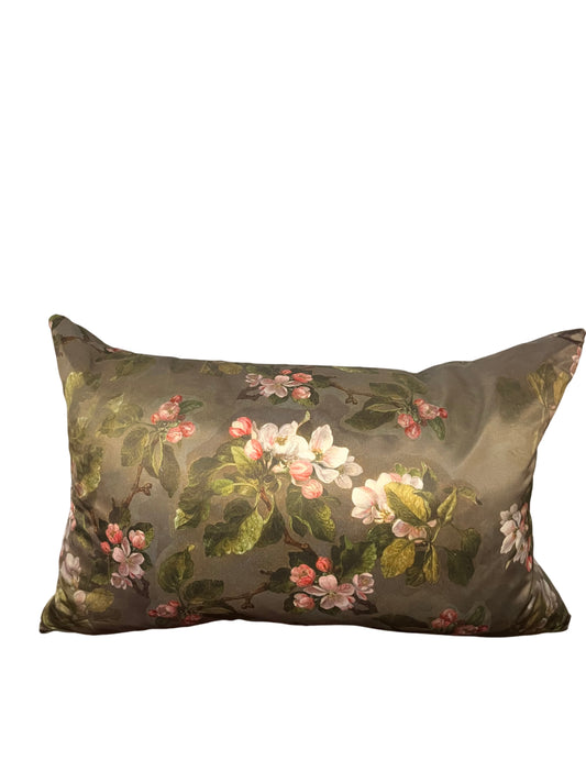 Satin Lumbar Pillow, Cherry Blossom