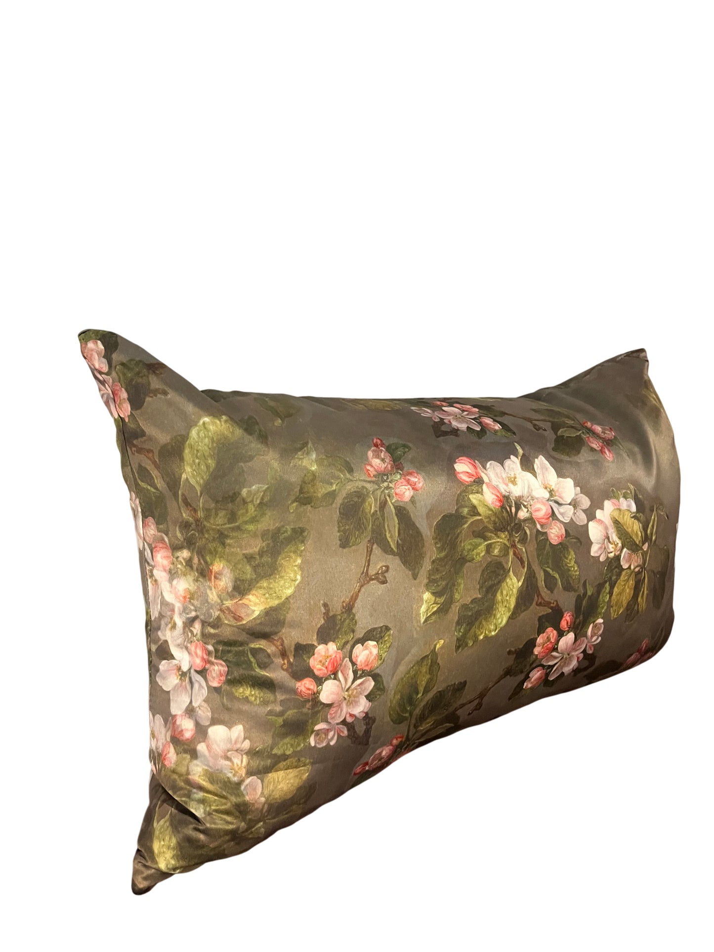 Satin Lumbar Pillow, Cherry Blossom