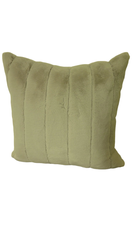 Pillow, faux fur tan