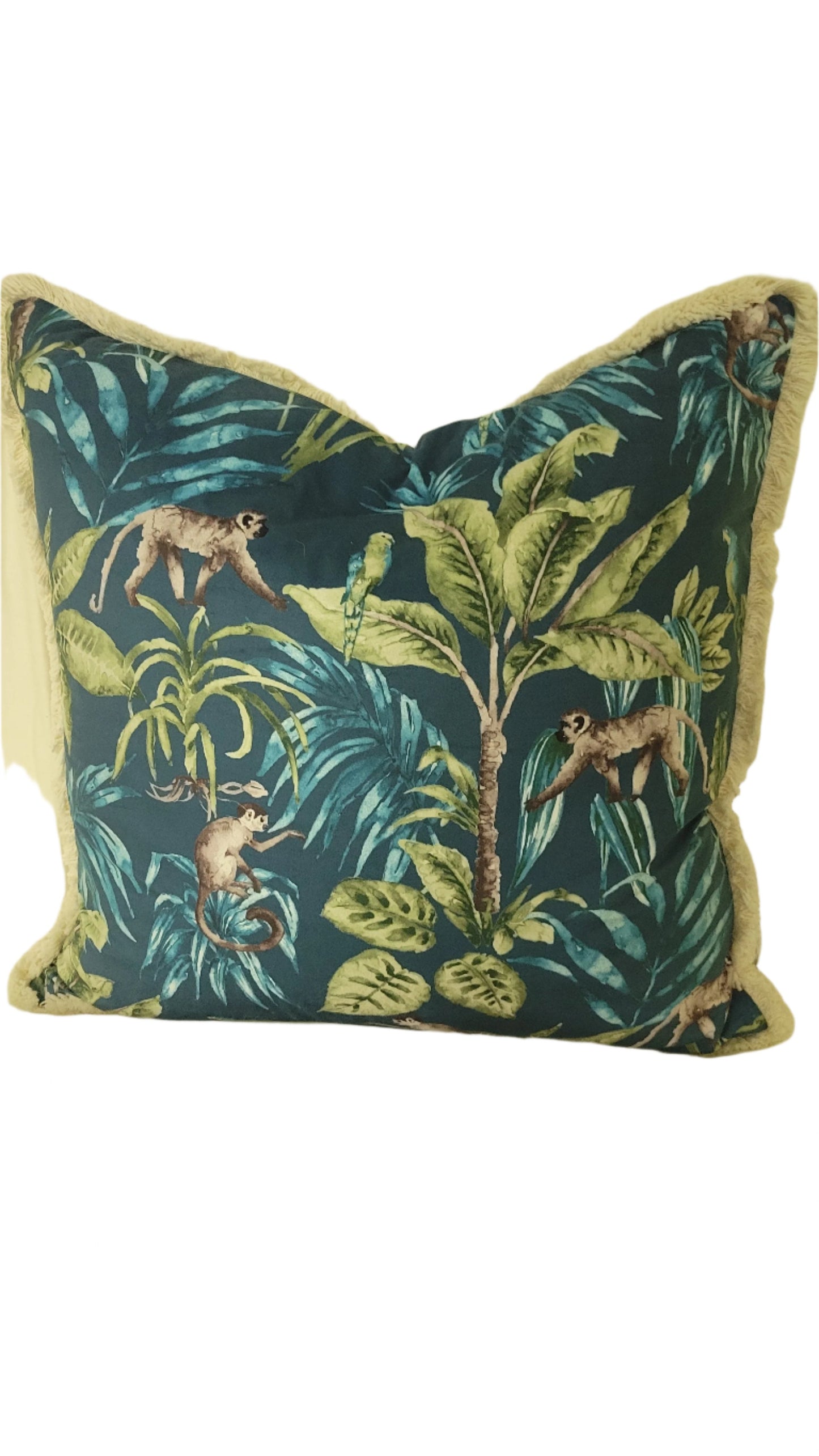 Monkey & Palm Tree Pillow